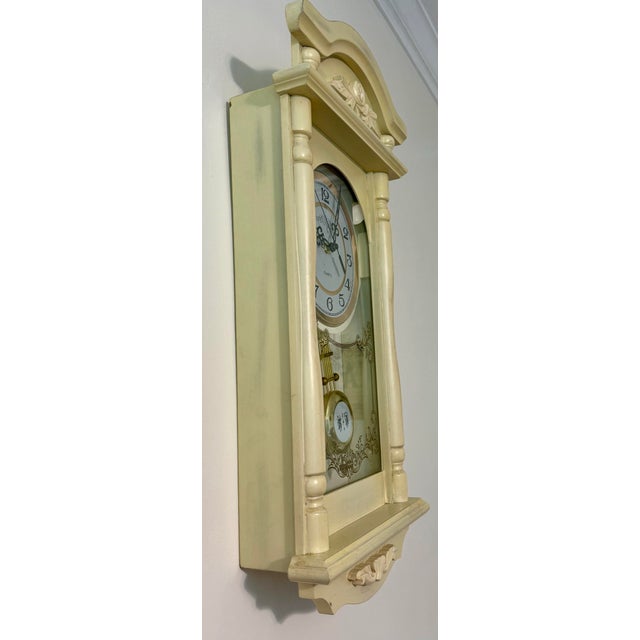 Mid 20th Century European Retro Quartz Pendulum Wall Clock For Sale - Image 12 of 12