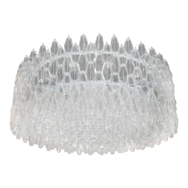 Monumental Handblown Smoked Murano Glass Polyhedral Chandelier by Venini For Sale