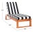 Solano Sunlounger - Natural/Black Stripe For Sale - Image 4 of 9