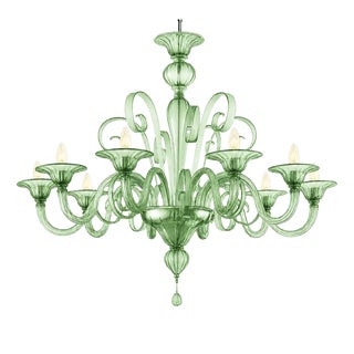 Venetian Green Murano Glass Chandelier by Simoeng for Simoeng For Sale