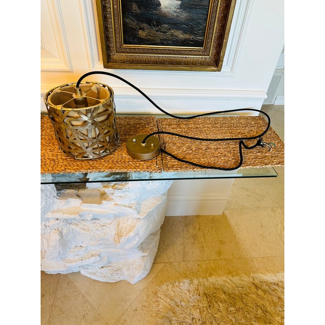 Vintage Brutalist Postmodern Ceiling Pendants -Set of 3 For Sale - Image 10 of 13