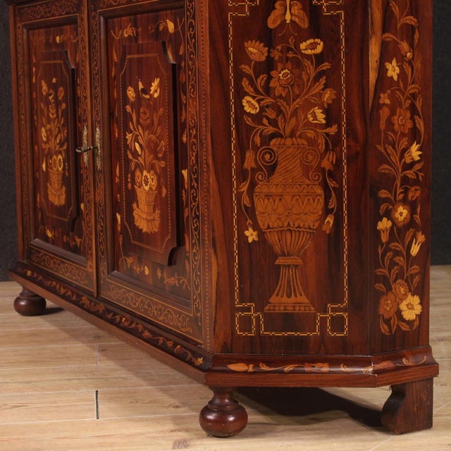 Vintage Dutch Inlaid Display Cabinet, 1970 For Sale - Image 12 of 13