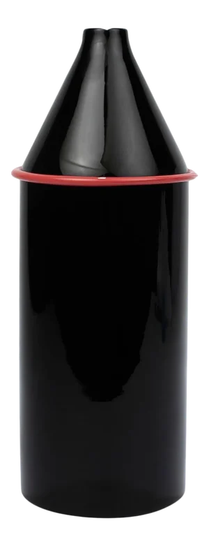 Black Murano Glass Vase by Tagliapietra & Angelin at Effetre International, 1985