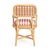 Dorine Striped Performance Linen & Rattan Dining Armchair, Cherry For Sale - Image 9 of 9