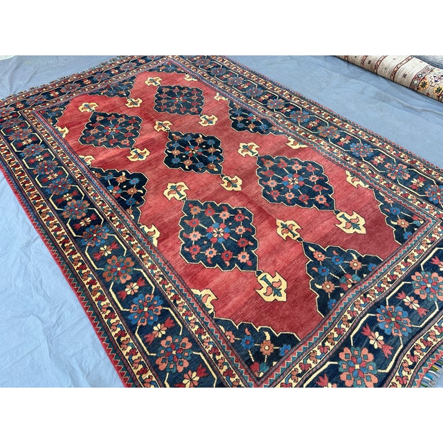 Rust Persian Karaja Heriz Hand-Knotted Wool Rug - 6'10" X 10'6" For Sale - Image 4 of 10