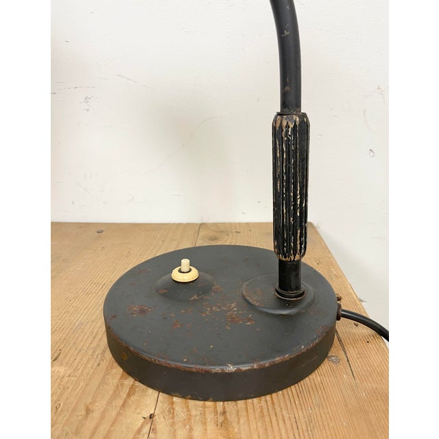Black Industrial Table Lamp from Siemens, 1930s For Sale - Image 4 of 16