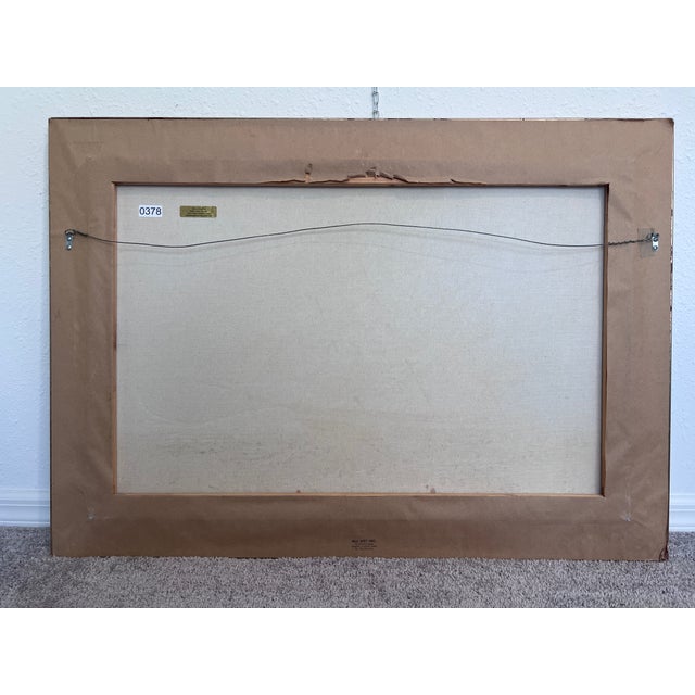 Late 20th Century Ambrose Large Original Oil Painting on Canvas Sailing Ship Ocean Seascape Framed For Sale - Image 11 of 12