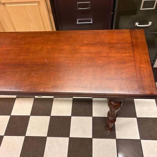 English Ethan Allen British Classics Console/Folding Dining Table For Sale - Image 3 of 11