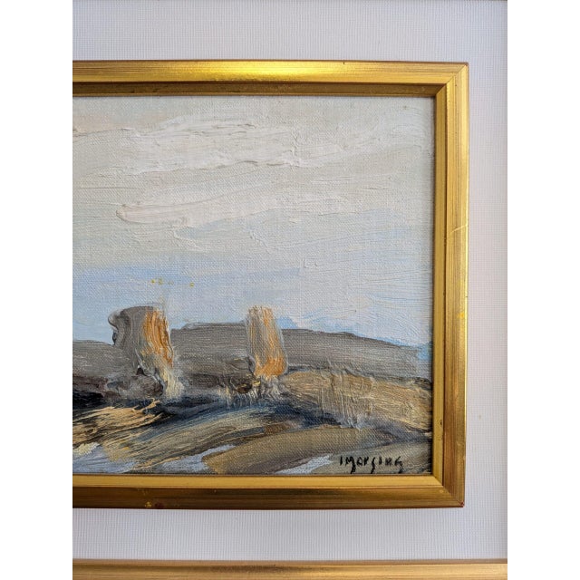 Paint Mid-Century Modern 'Where the Light Settles' Vintage Abstract Landscape Oil Painting by Swedish Artist Ivar Morsing (1919-2009), Framed For Sale - Image 7 of 8