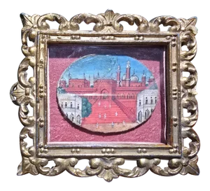 Indian Artist, Landscape Miniature, 1890, Oil Painting