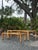 Vintage Coastal Rattan 3-Piece Living Room Table Set With Glass Tops For Sale In Tampa - Image 6 of 9