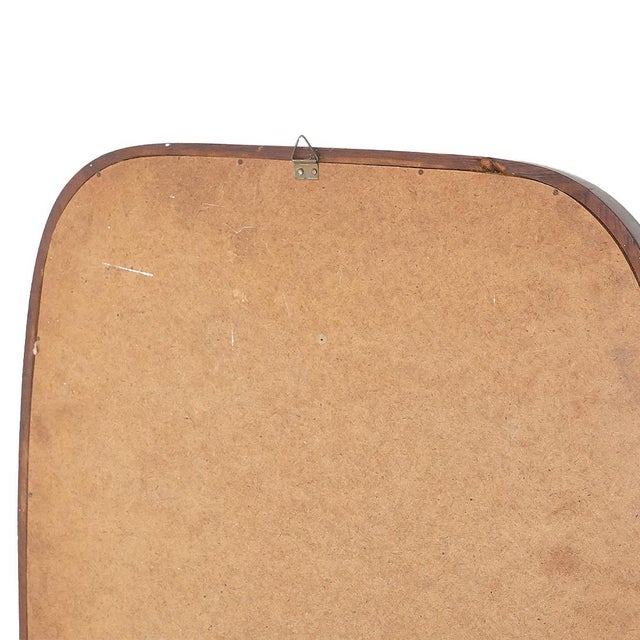 Vintage Wall Mirror with Rectangular Teak Frame, 1960s For Sale - Image 12 of 14