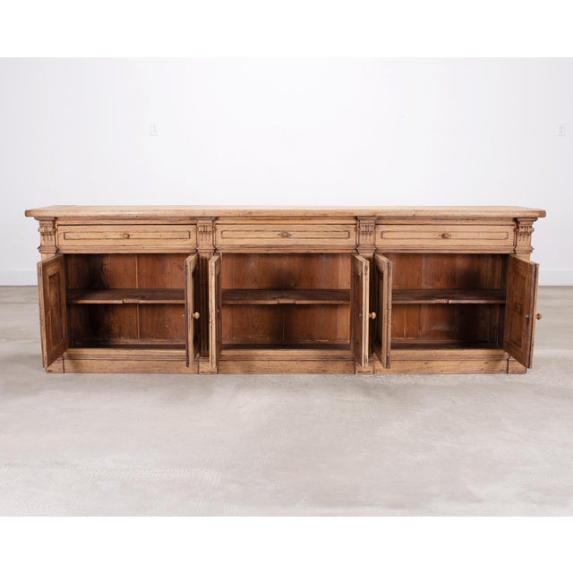 Wood Country French Provincial Bleached Oak Enfilade Sideboard 8 Ft For Sale - Image 7 of 18