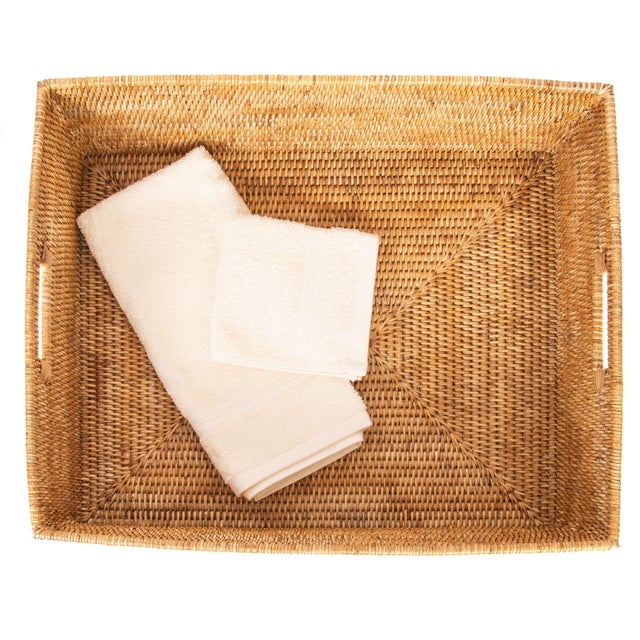 2020s Artifacts Rattan Rectangular Basket For Sale - Image 5 of 5