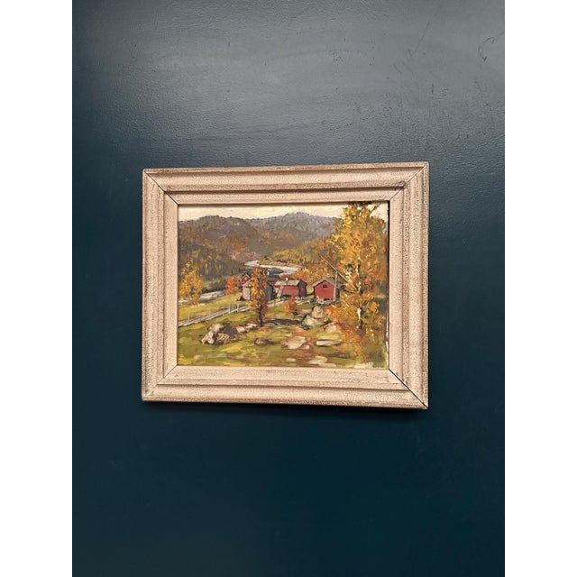 Hundt, Landscape, 1960s, Oil on Panel, Framed For Sale - Image 6 of 12