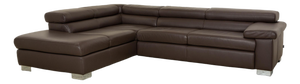 Courage Corner Sofa in Brown Leather from Ewald Schillig