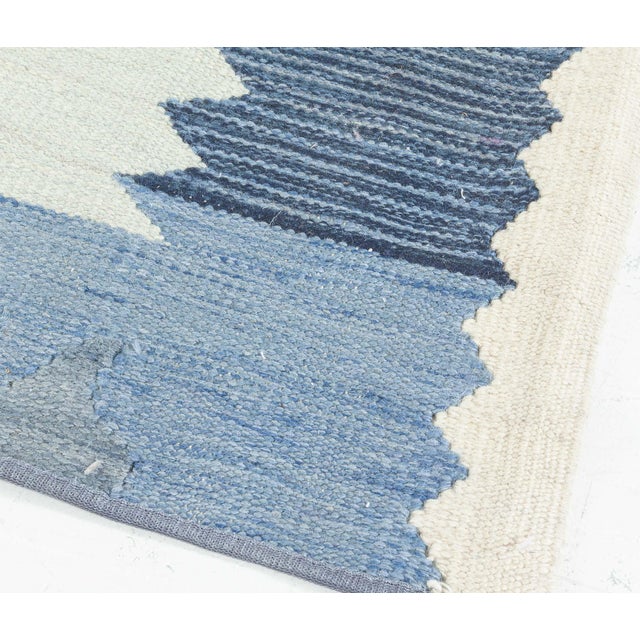 Modern Swedish Flat-Weave Wool Fragment Runner by Doris Leslie Blau For Sale - Image 4 of 7