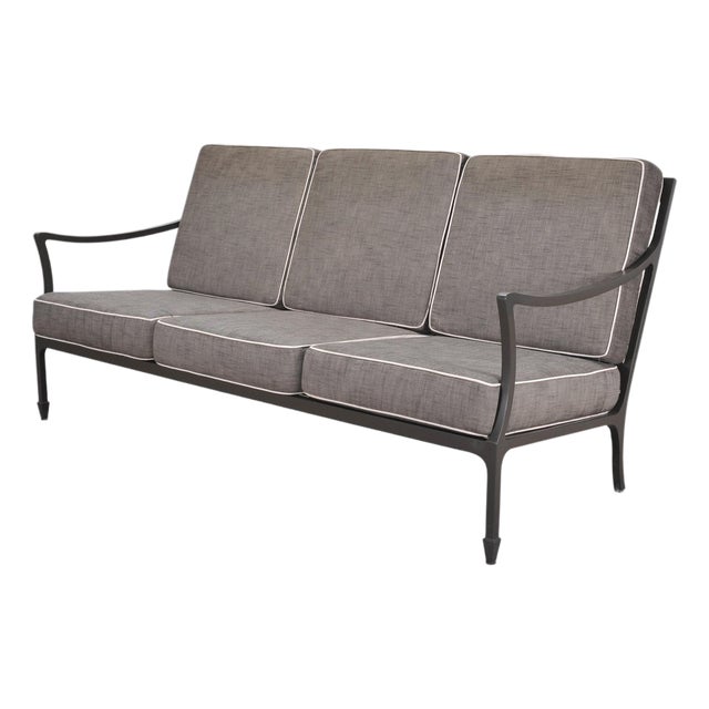 McKinnon and Harris Beaufort Aluminum Three-Seat Garden Sofa For Sale