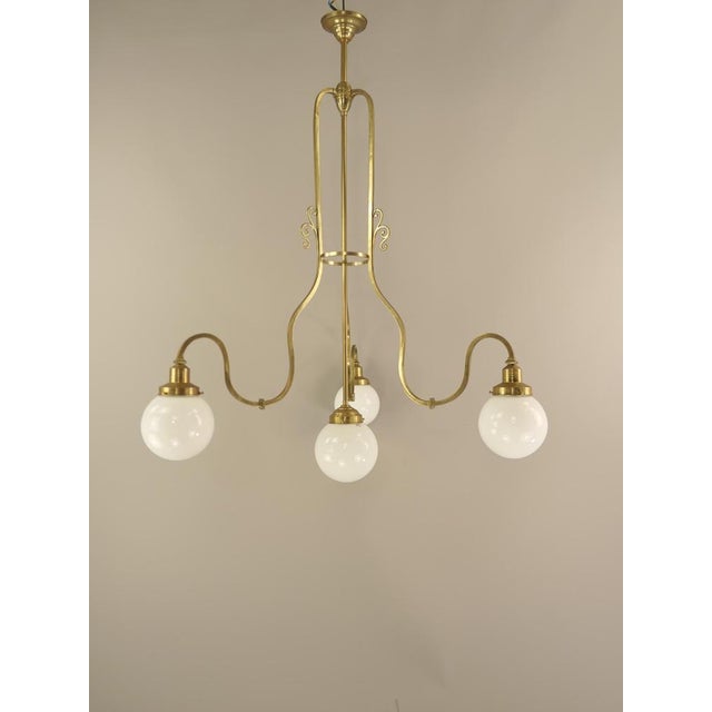 Large Coffee House Chandelier from Wiener Werkstätte, Vienna, Austria, 1915s For Sale - Image 12 of 16