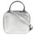 1960s Silver Metallic Sakai Be Green Calfskin Diagonal Stitched Blondie Top Hand For Sale - Image 5 of 9