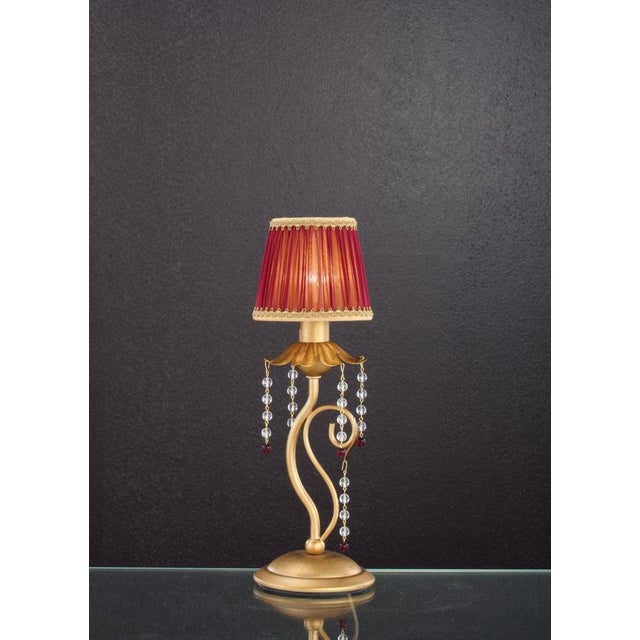 Fenice Gold 3 Lights Table Lamp in Montecarlo Gold and Cut Glass by Aggiolight For Sale - Image 6 of 7