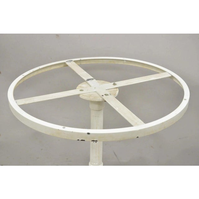 White Early 20th Century Pierre Ouvrier & E Ringuet Paris French Cast Iron Bistro Pedestal Table Base For Sale - Image 8 of 10