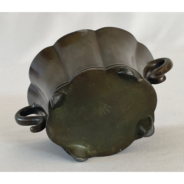 1920's Danish Art Deco Patinated Disko Metal Vase D19 by Just Andersen For Sale In Jacksonville, FL - Image 6 of 7