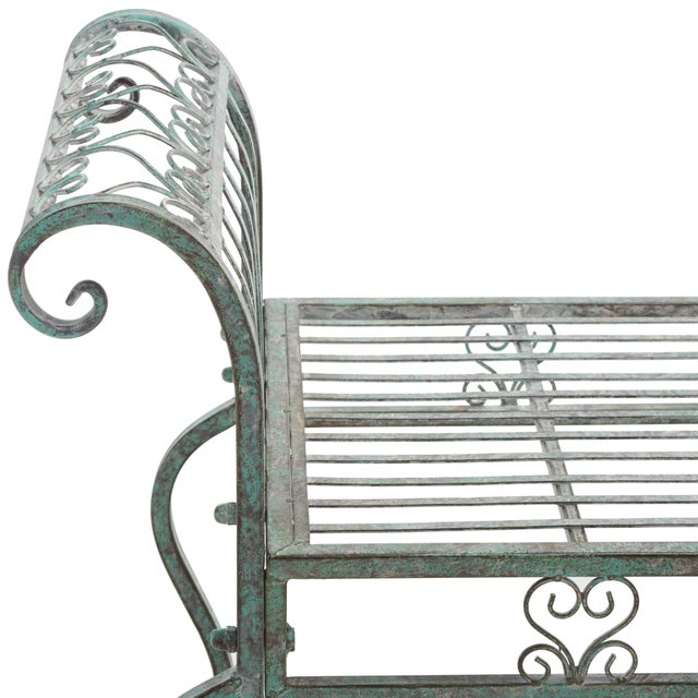 Brielle Bench - Antique Dark Green For Sale - Image 4 of 8