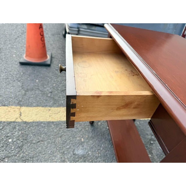 Vintage Solid Wood 1-Drawer Console Table For Sale - Image 10 of 14