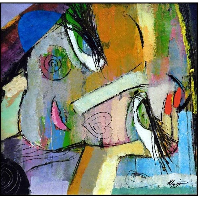 Impressionist Helen Zarin "Visage X95"Oil Canvas Framed Hand Signed Make an Offer For Sale - Image 3 of 4