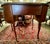 Brown 1920s Vintage French-Style Carved Walnut Desk Kidney Shaped For Sale - Image 8 of 10