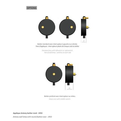Not Yet Made - Made To Order Mid-Century Modern White Anthony Wall Lamp with Round Fixation Box from Serge Mouille For Sale - Image 5 of 7