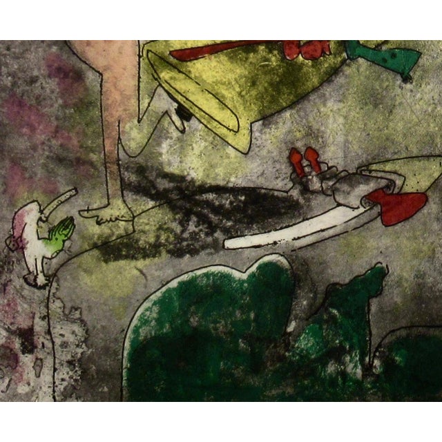 Roberto Matta "Centre Noeuds" Planche #3 1974 Original Print For Sale In San Francisco - Image 6 of 7