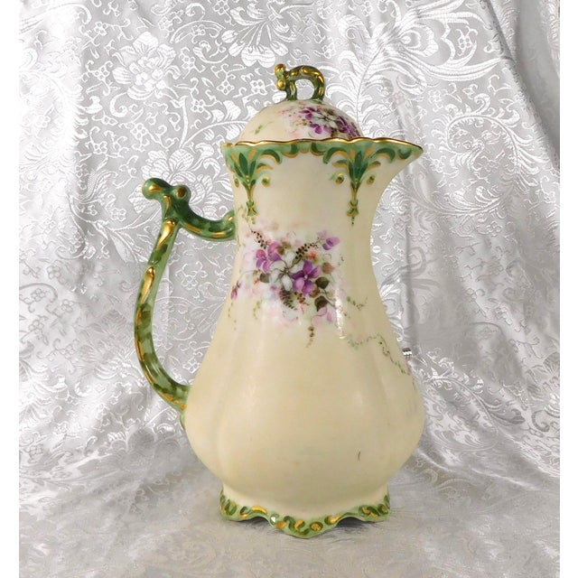 1900 - 1909 1900s Jean Pouyat Limoges Chocolate Pot For Sale - Image 5 of 13