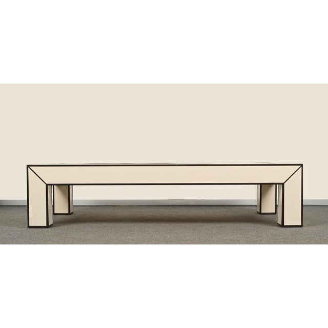 Mid-Century Italian Brass & White Formica Coffee Table, 1970s For Sale - Image 10 of 18