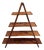 Rare Mid-Century Style Bamboo, Rattan Foldable Wall, Book Shelf, Étagère With 4 Graduated Tiers in a Sculptural a-Frame Form For Sale