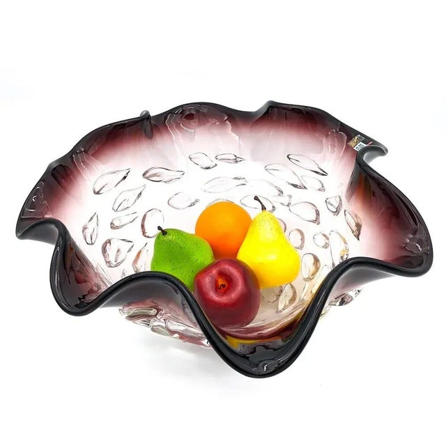 Nubium Centerpiece in Amethyst Murano Glass and Crystal from YourMurano For Sale - Image 4 of 11