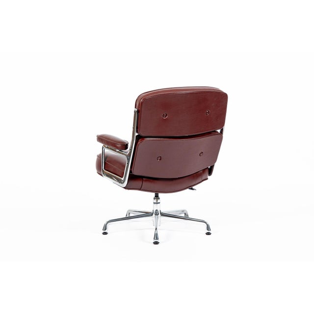 Herman Miller Eames Herman Miller Time Life Lobby Red Leather Office Chair For Sale - Image 4 of 13