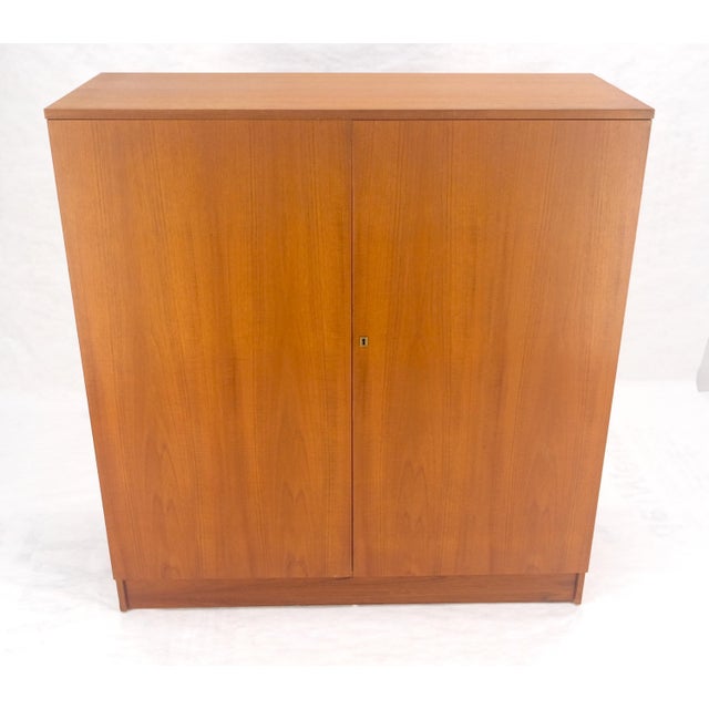 Danish Teak Mid Century Modern Drop Front Secretary Box Desk Cabinet MINT For Sale - Image 11 of 17