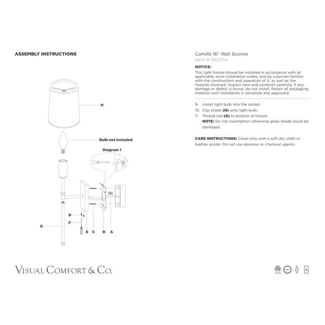 Metal Suzanne Kasler for Visual Comfort Signature Camille 16" Sconce in Bronze with Linen Shade For Sale - Image 7 of 15