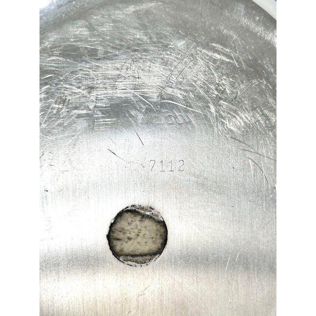 Vintage Silver Plate Oval Serving Tray With Floral Handles – Art Deco Revival Barware by Wilcox For Sale - Image 11 of 12