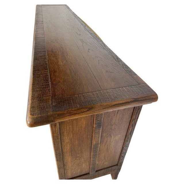 1950s Mid-Century Oak Sideboard in the style of Guillerme et Chambron, 1950s For Sale - Image 5 of 7