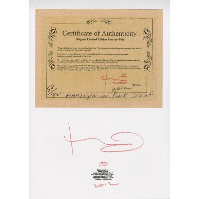 Bert Stern, Marilyn in Pink Scarf, 2012, Photographic Print For Sale - Image 4 of 6