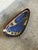 Abstract Michael Andersen Stoneware Triangular Catchall Dish Blue Abstract Pattern Denmark 1960s For Sale - Image 3 of 10