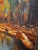 Vintage Mid Century Impressionist Fall Landscape Original Oil Framed Painting For Sale - Image 10 of 14