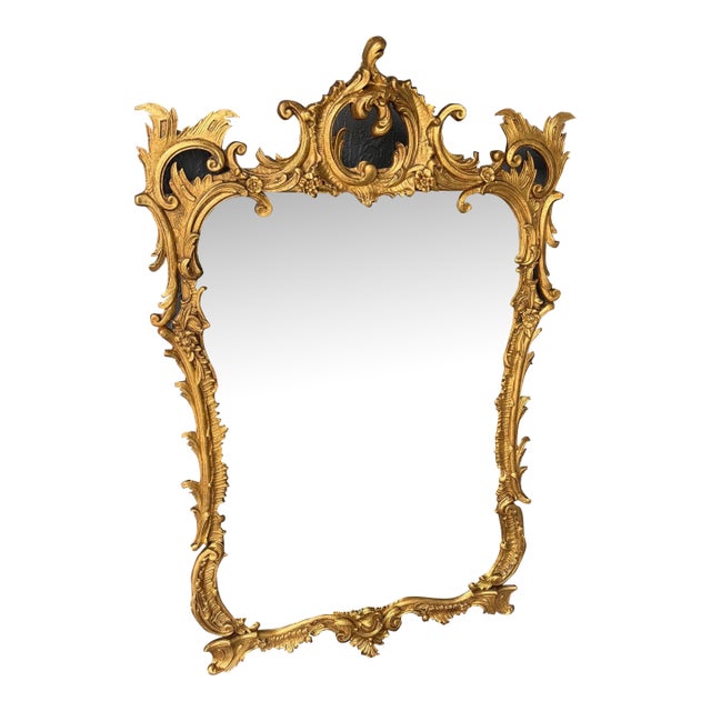 Fine Gilt Baroque French LabelledFreidman Brothers Carved Wood Mirror For Sale