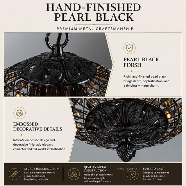 2020s Aloadecor W12'' Modern Glam Smoke Crystal Globe Chandelier Contemporary Black Pendant Light For Sale - Image 5 of 9