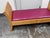 Custom Design Birdseye Maple + Leather Bench For Sale - Image 9 of 12