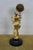 Mid 20th Century Japanese Linden Art Nouveau Swinging 8 Day Diana Statue Desk Clock 14" For Sale - Image 5 of 18