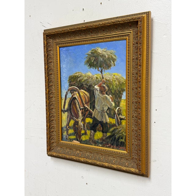 Design Plus Gallery presents a Mid 20th Century Framed Oil on Canvas by artist Alexander Alexandrovich Karamzin...